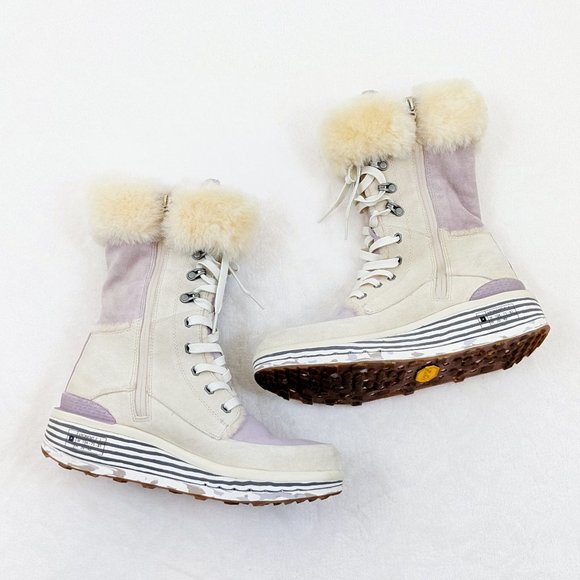 Women's Winter Boots with Fur Trim - Picture 2 of 11